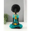Декоративный предмет Сима-ленд Африканка в бирюзовом наряде чёрный