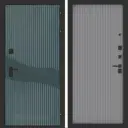 Входная дверь Bunker Бункер BN-13 правый 205x96см цвет веллюто верде/серый софт рельеф с панелью Хомс