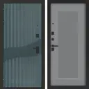 Входная дверь Bunker Бункер BN-13 левый 205x88см цвет веллюто верде/серый софт рельеф с панелью Амстрод