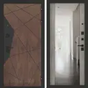 Входная дверь Bunker Бункер BN-14 правый 205x96см цвет орех американский/бетон светлый с зеркалом ФЛЗ-1