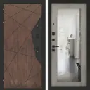 Входная дверь Bunker Бункер BN-14 левый 205x96см цвет орех американский/бетон светлый с зеркалом ФЛЗ-603