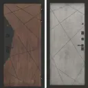 Входная дверь Bunker Бункер BN-14 правый 205x88см цвет орех американский/бетон светлый с панелью ФЛ-291