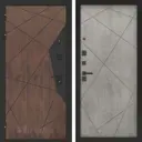 Входная дверь Bunker Бункер BN-14 левый 205x96см цвет орех американский/бетон светлый с панелью ФЛ-291