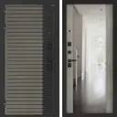 Входная дверь Bunker Бункер BN-15 левый 205x88см цвет веллюто кофе/бетон светлый с зеркалом ФЛЗ-1