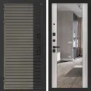 Входная дверь Bunker Бункер BN-15 левый 205x96см цвет веллюто кофе/сандал белый с зеркалом ФЛЗ-1