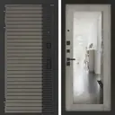 Входная дверь Bunker Бункер BN-15 левый 205x88см цвет веллюто кофе/бетон светлый с зеркалом ФЛЗ-603