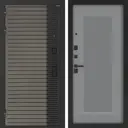 Входная дверь Bunker Бункер BN-15 левый 205x88см цвет веллюто кофе/серый софт рельеф с панелью Амстрод