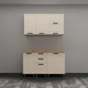 Кухня Астра Аленушка Н00240183а 140x216x60 см ЛДСП цвет кремовый