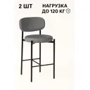 Стул Ваш день MASONPB-A-02-27-2 43x93x46 см велюр цвет серый 2 шт.