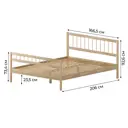 Кровать Домаклево Лето база 160x200+В4+Н4 см цвет натуральный