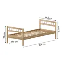 Кровать Домаклево Лето база 80x200+Н4+Н4 см цвет натуральный