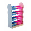 Стеллаж для игрушек Сима-ленд Скандинавия 8 ящиков 68x35x110 см ЛДСП цвет кенди/розовый