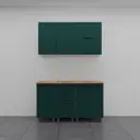 Кухня Лаванда Аленушка Н00240152а 140x216x60 см ЛДСП цвет темно-зеленый