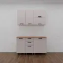 Кухня Магнолия Аленушка Н00240116а 140x216x60 см ЛДСП цвет капучино