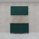 Кухня Лотос Аленушка Н00240218а 140x216x60 см ЛДСП цвет темно-зеленый