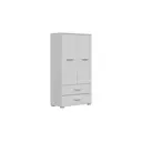 Шкаф распашной НК-мебель 08-202525 с 2 дверями 69x130x34 см ЛДСП цвет белый