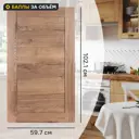 Фасад для кухонного шкафа Рошаль 59.7x102.1 см Delinia ID ЛДСП цвет темное дерево