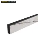 Комплект плинтусов Мугла 120x4 см 1 шт 60x4 см 2 шт HPL-пластик цвет серо-белый