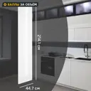 Фасад для кухонного шкафа Аша Белая 44.7x214.1 см Delinia ID ЛДСП цвет белый