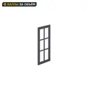 Фасад-витрина кухонного шкафа Ньюпорт 39.7x102.1 см Delinia ID МДФ цвет индиго