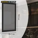 Фасад-витрина кухонного шкафа Вельск 39.7x76.5 см KONSENSA стекло цвет черный