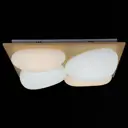 Люстра потолочная светодиодная Reluce 10010-0.3-80W AEROLITE с пультом управления 14 м² регулируемый белый свет цвет белый/коричневый