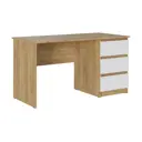 Письменный стол Мк стиль 08-189418 135x76x67 см ЛДСП цвет белый, дуб крафт золотой