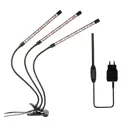 Фитосветильник светодиодный на прищепке 12 Вт 3 головы с таймером полный спектр Фарлайт