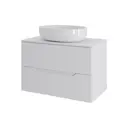 Тумба под раковину подвесная Topline FLIPTUS70W-5520W 70см с раковиной цвет Белый матовый