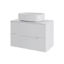 Тумба под раковину подвесная Topline FLIPTUS70W-7540W 70см с раковиной цвет Белый матовый