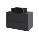 Тумба под раковину подвесная Topline FLIPTUS70G-1475B 70см с раковиной цвет Графит матовый