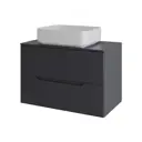 Тумба под раковину подвесная Topline FLIPTUS70G-5500W 70см с раковиной цвет Графит матовый
