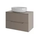 Тумба под раковину подвесная Topline FLIPTUS70L-5520W 70см с раковиной цвет Латте матовый