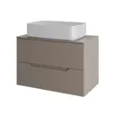 Тумба под раковину подвесная Topline FLIPTUS70L-7600W 70см с раковиной цвет Латте матовый