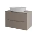 Тумба под раковину подвесная Topline FLIPTUS70L-8500W 70см с раковиной цвет Латте матовый