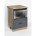 Кухонный шкаф напольный Regent style ДубВотанРабочийСтол1ящ1н/600/СВЧ 60x82.6x60 см ЛДСП цвет графит