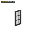 Фасад-витрина кухонного шкафа Ньюпорт 39.7x76.5 см Delinia ID МДФ цвет черный