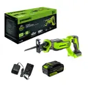 Пила сабельная аккумуляторная бесщеточная Greenworks GPT-BLRS-1 1200607CUB, 24 Li-Ion 1x4 Ач