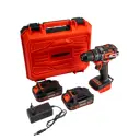 Дрель-шуруповерт аккумуляторная ударная бесщеточная Kingqueen KQ-903D, 21 В Li-Ion 2x2 Ач