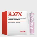 Универсальный силиконовый герметик Profil Mini бесцветный 240мл 15шт
