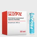 Санитарный силиконовый герметик Profil Mini бесцветный 240мл 15шт