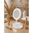 Зеркало Luazon KZ-09 3640408 подсветка настольное 30x16x16 см белое