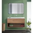 Зеркало для ванной Belbagno Kraft SPC-KRAFT-1000-800-LED-TCH-WARM-NERO с подсветкой 100x80см