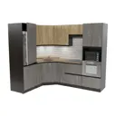 Кухонный гарнитур Оптима/адажио Герда Адажио оптима 240x214x60 см ЛДСП цвет бетон графит