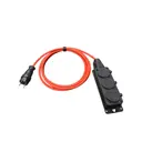 Удлинитель-шнур Itok i-CONNECT-COLOR-SU-KG-325-3-54-7-BLACK-OR 3x2.5 7 м 3 розетки 3500 Вт с заземлением IP54 цвет черно-оранжевый