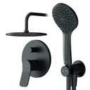 Душевая система скрытый монтаж Am.pm Brava с тропическим душем черный