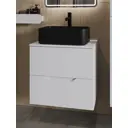 Тумба с раковиной Topline FLIPTUS60W-2460B подвесная 60 см цвет белый/черный