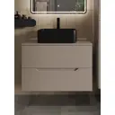 Тумба с раковиной подвесная Topline FLIPTUS80L-2460B 80 см цвет латте матовый