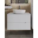 Тумба с раковиной подвесная Topline FLIPTUS80W-5480W 80 см цвет белый матовый