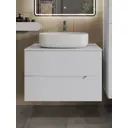 Тумба с раковиной подвесная Topline FLIPTUS80W-7540W 80 см цвет белый матовый